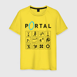 Футболка хлопковая мужская PORTAL, цвет: желтый