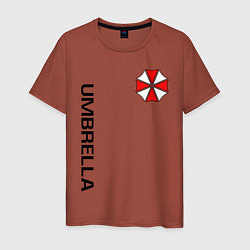 Футболка хлопковая мужская UMBRELLA CORP, цвет: кирпичный