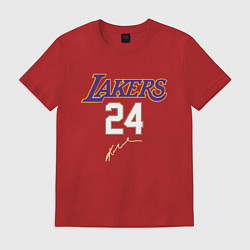 Футболка хлопковая мужская LA LAKERS, цвет: красный