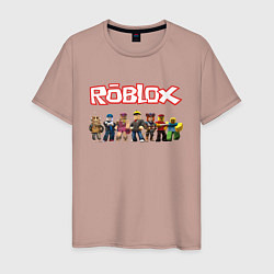 Футболка хлопковая мужская ROBLOX, цвет: пыльно-розовый