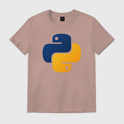 Футболка хлопковая мужская Python, цвет: пыльно-розовый