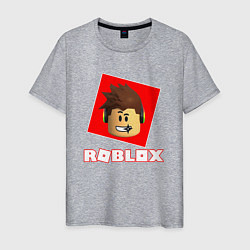 Футболка хлопковая мужская ROBLOX, цвет: меланж