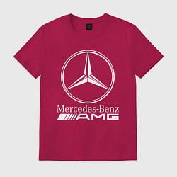 Футболка хлопковая мужская MERCEDES-BENZ AMG, цвет: маджента