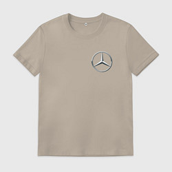 Футболка хлопковая мужская MERCEDES-BENZ, цвет: миндальный