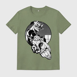 Футболка хлопковая мужская Дзюдзо, цвет: авокадо