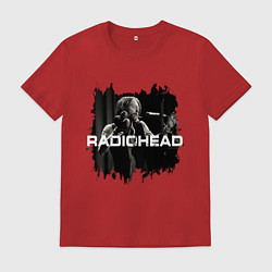 Футболка хлопковая мужская Radiohead, цвет: красный