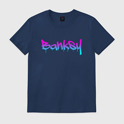 Футболка хлопковая мужская BANKSY, цвет: тёмно-синий