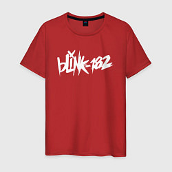 Футболка хлопковая мужская Blink 182 цвета красный — фото 1