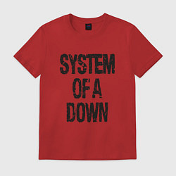 Футболка хлопковая мужская System of a down, цвет: красный