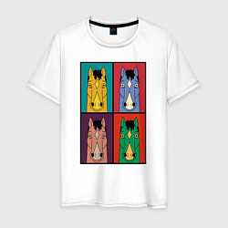 Футболка хлопковая мужская BoJack Horseman, цвет: белый