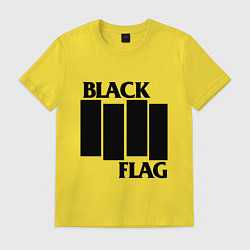 Футболка хлопковая мужская BLACK FLAG, цвет: желтый