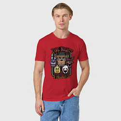 Футболка хлопковая мужская FIVE NIGHTS AT FREDDYS, цвет: красный — фото 2
