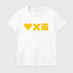 Футболка хлопковая мужская LOVE DEATH ROBOTS LDR, цвет: белый