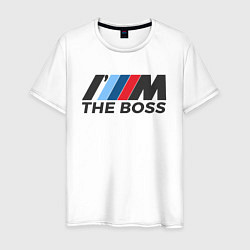 Футболка хлопковая мужская BMW THE BOSS, цвет: белый