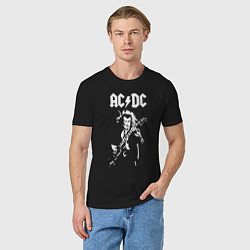 Футболка хлопковая мужская ACDC, цвет: черный — фото 2