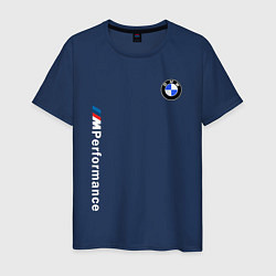 Футболка хлопковая мужская BMW M PERFORMANCE 2020, цвет: тёмно-синий