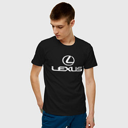 Футболка хлопковая мужская LEXUS цвета черный — фото 2