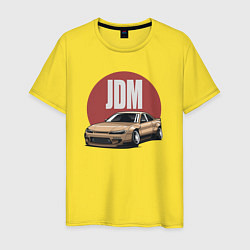 Футболка хлопковая мужская JDM, цвет: желтый