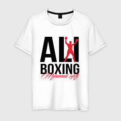 Футболка хлопковая мужская Muhammad Ali, цвет: белый