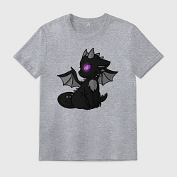 Футболка хлопковая мужская Эндар дракон, цвет: меланж