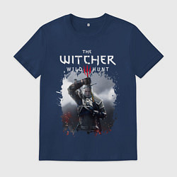 Футболка хлопковая мужская ВЕДЬМАК, цвет: тёмно-синий