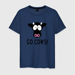 Футболка хлопковая мужская South Park Go Cows!, цвет: тёмно-синий