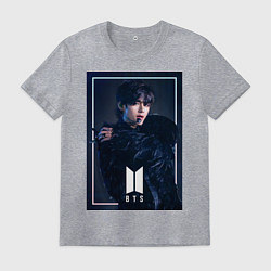 Футболка хлопковая мужская BTS Black Swan, цвет: меланж