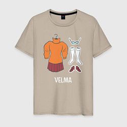 Футболка хлопковая мужская Velma, цвет: миндальный