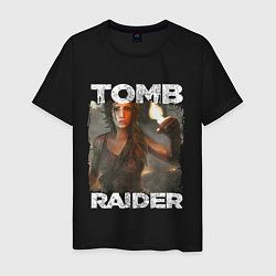 Футболка хлопковая мужская TOMB RAIDER, цвет: черный