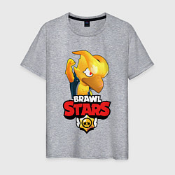 Футболка хлопковая мужская BRAWL STARS CROW PHOENIX, цвет: меланж