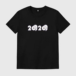 Футболка хлопковая мужская Пандемия, цвет: черный