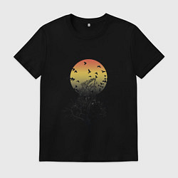 Футболка хлопковая мужская Душа ворона, цвет: черный