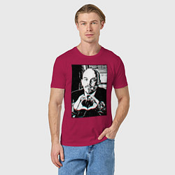 Футболка хлопковая мужская Ленин Oko, цвет: маджента — фото 2