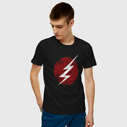 Футболка хлопковая мужская The Flash logo цвета черный — фото 2