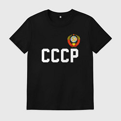 Футболка хлопковая мужская СССР, цвет: черный