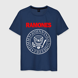 Футболка хлопковая мужская RAMONES, цвет: тёмно-синий