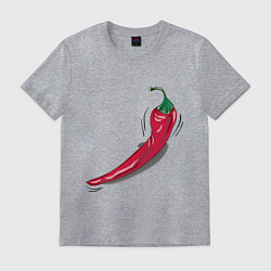 Футболка хлопковая мужская Жгучий перчик, цвет: меланж