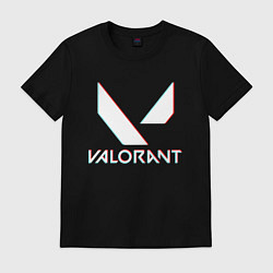 Футболка хлопковая мужская VALORANT GLITCH, цвет: черный