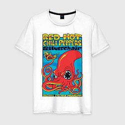Футболка хлопковая мужская Red Hot Chili Peppers, цвет: белый
