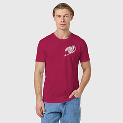 Футболка хлопковая мужская FAIRY TAIL, цвет: маджента — фото 2