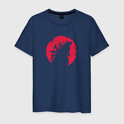 Футболка хлопковая мужская Godzilla, цвет: тёмно-синий