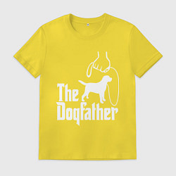 Футболка хлопковая мужская The Dogfather - пародия, цвет: желтый