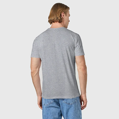 Мужская футболка В меру упитанный мужчина / Меланж – фото 4
