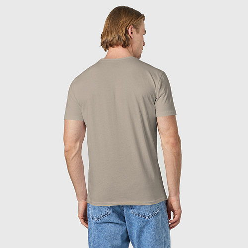 Мужская футболка Тоторо с прозрачным пузиком / Миндальный – фото 4