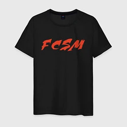 Футболка хлопковая мужская FCSM, цвет: черный