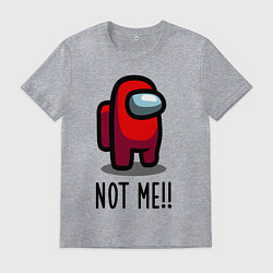 Футболка хлопковая мужская Among Us, Not Me!, цвет: меланж