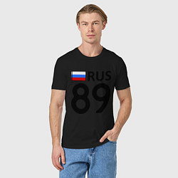 Футболка хлопковая мужская RUS 89, цвет: черный — фото 2