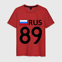 Футболка хлопковая мужская RUS 89, цвет: красный