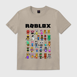 Футболка хлопковая мужская ROBLOX PIGGY, цвет: миндальный