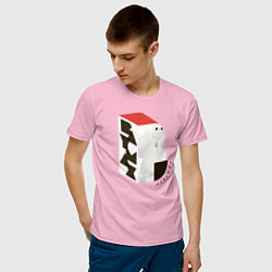 Футболка хлопковая мужская Бэймакс цвета светло-розовый — фото 2